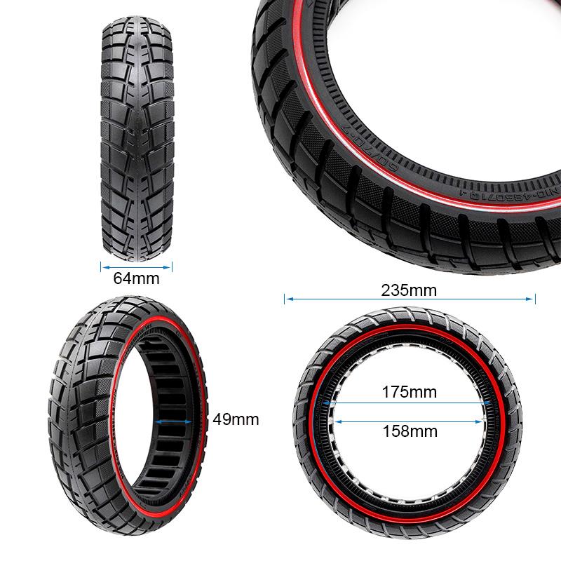 Pneu plein ultraléger Offroad 60/70-7/B50 - ligne rouge [Ewheel]