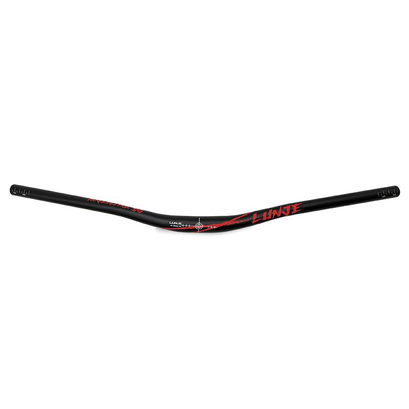 Guidon de 720mm avec élévation 25mm noir-rouge