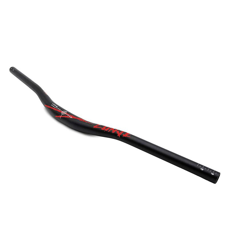 Guidon de 780mm avec élévation 25mm noir-rouge
