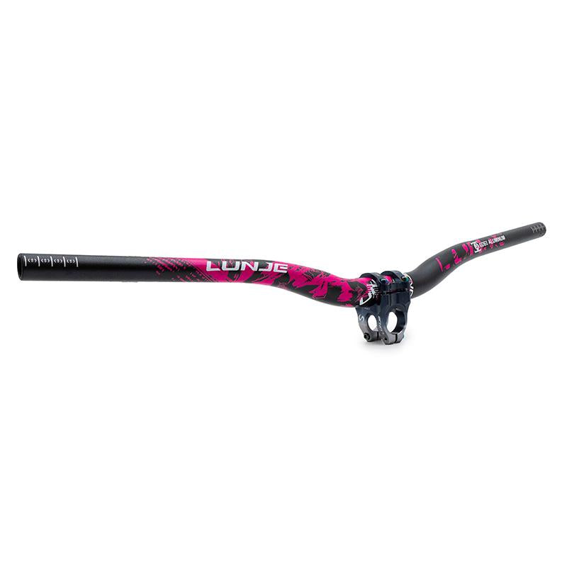 Guidon de 720mm avec élévation 25mm noir-rose