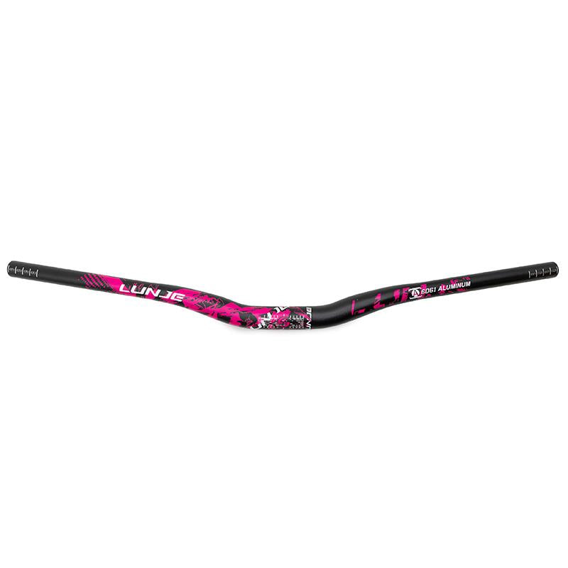 Guidon de 720mm avec élévation 25mm noir-rose