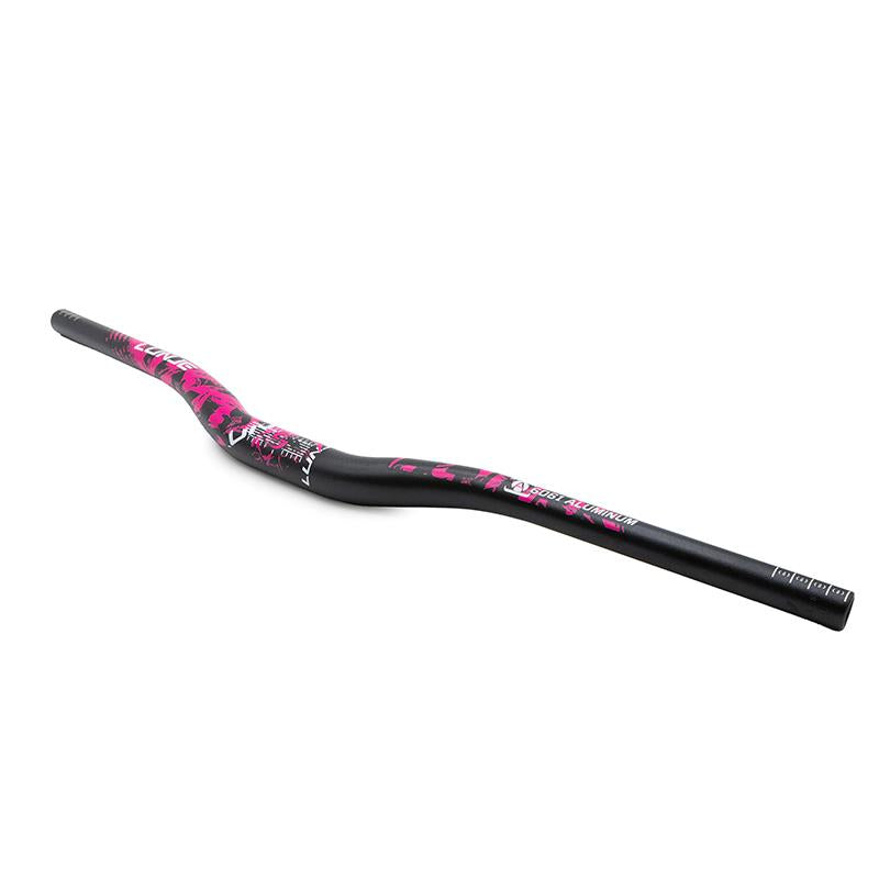 Guidon de 720mm avec élévation 25mm noir-rose
