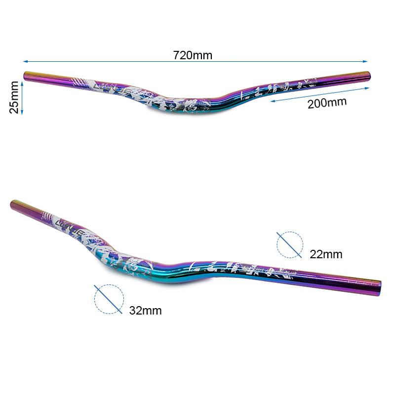 Guidon de 720mm avec elevation 25mm multicolor 1