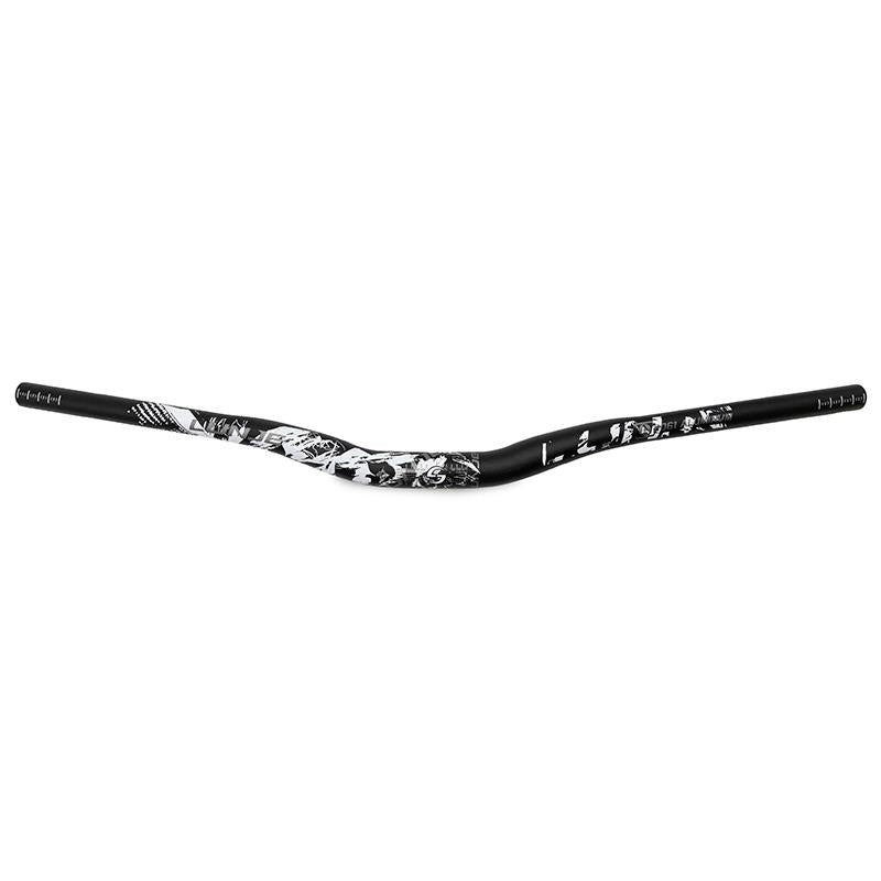 Guidon de 720mm avec élévation 25mm noir-blanc