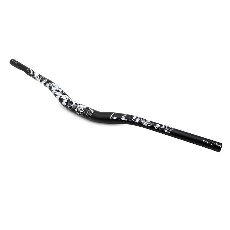 Guidon de 720mm avec élévation 25mm noir-blanc