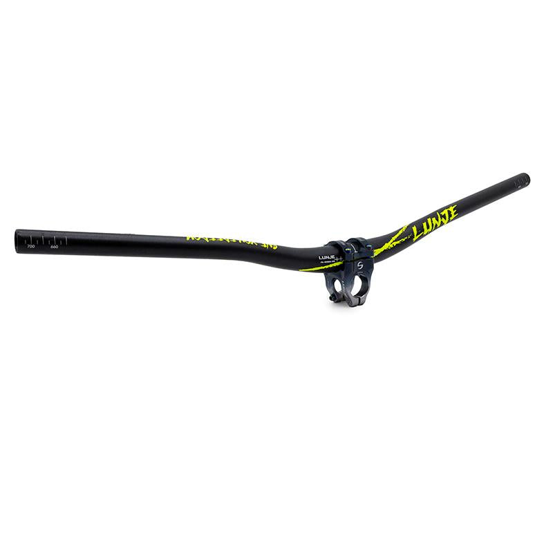 Guidon de 720mm avec élévation 25mm noir-vert