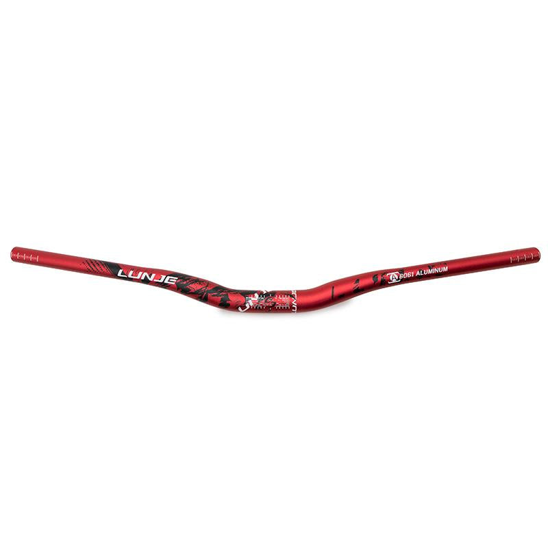 Guidon de 720mm avec élévation 25mm rouge-noir