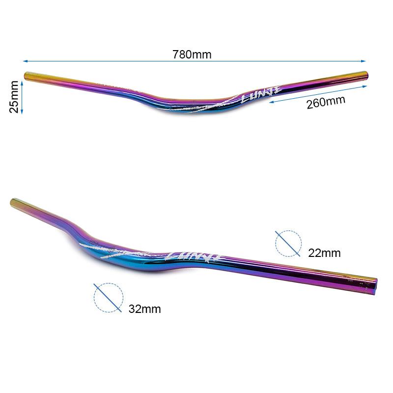 Guidon de 780 mm avec élévation de 25 mm multicolore 4