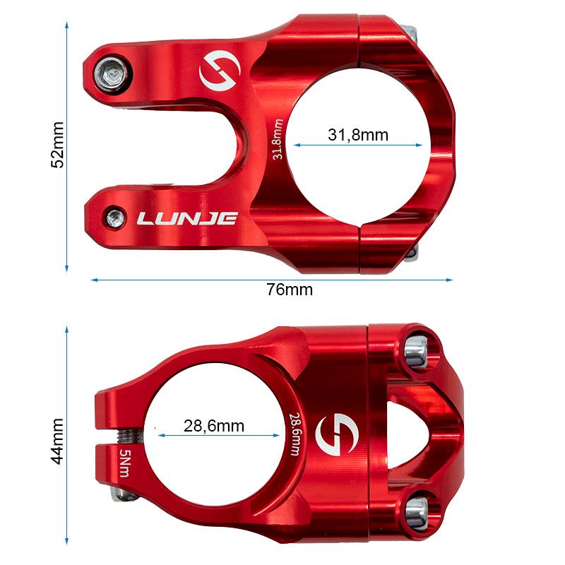 Potence pour guidons de 31,8mm EWPM-002 rouge