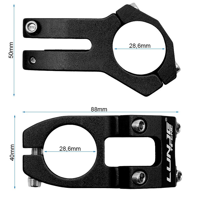 Potence pour guidons de 31,8 mm EWPM-001 noir