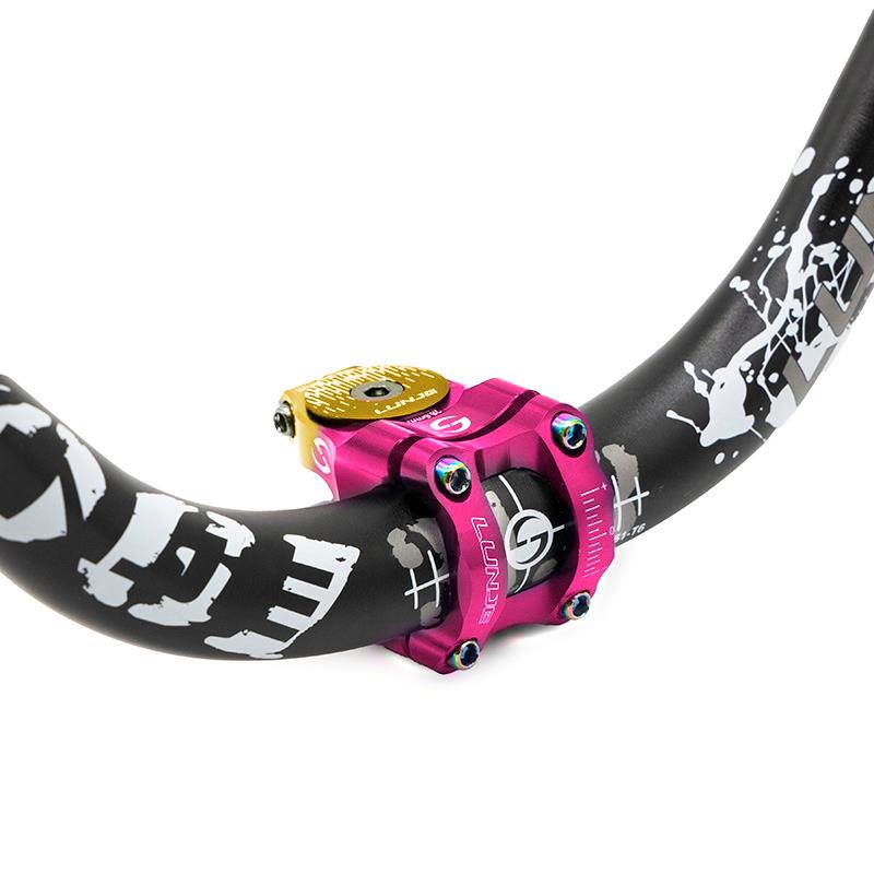 Potence pour guidons de 31,8mm EWPM-003 rose-jaune