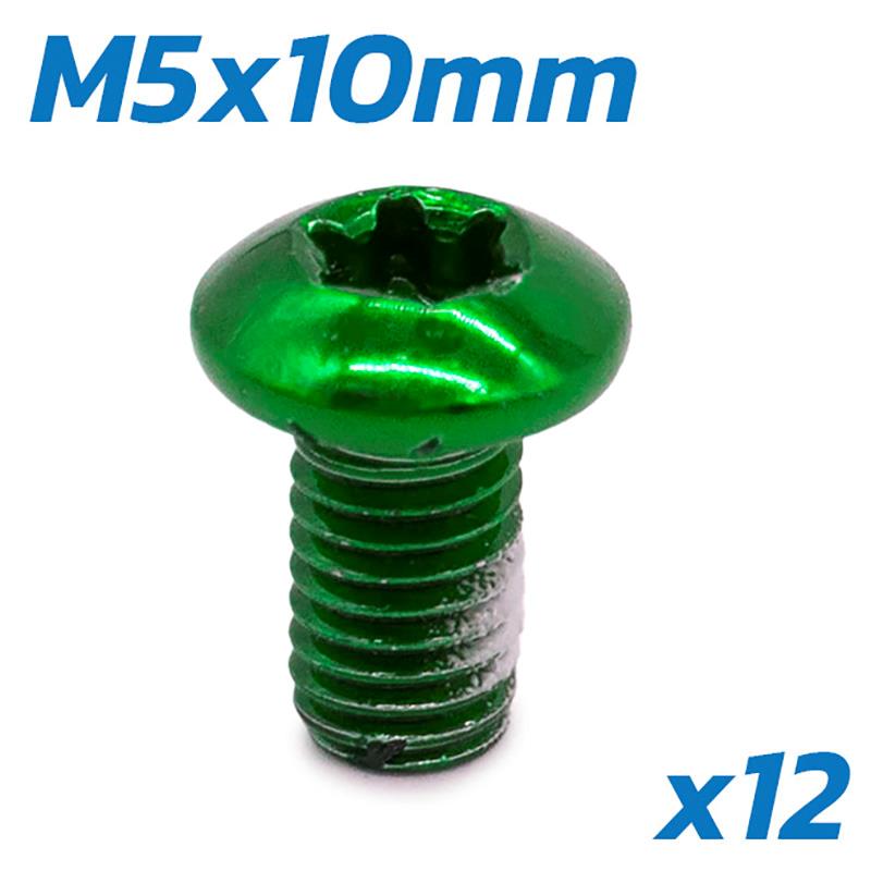 Vis verte M5x10 pour disques de frein - 12 pcs.