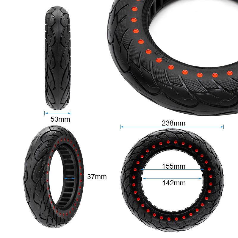 Pneu plein ultraléger 10x2,125-6,1/B34 - points rouges [Nedong]
