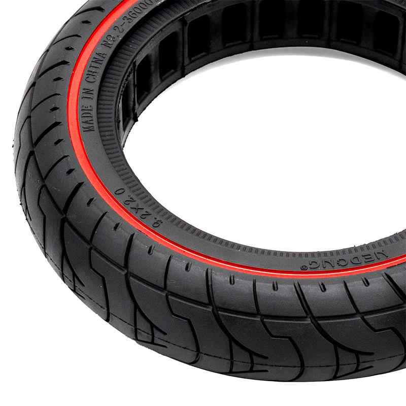 Pneu plein ultraléger 9,2x2-6,1/B34 - ligne rouge [Ewheel]