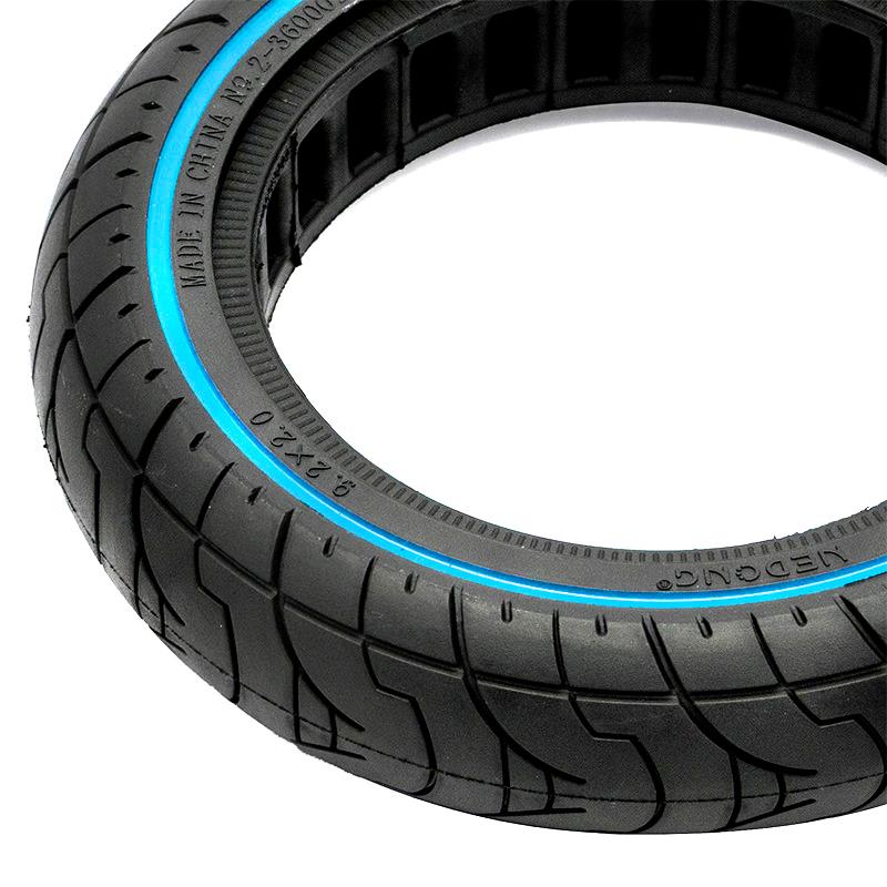 Pneu plein ultraléger avec ligne bleue 9,2x2-6,1/B34 [Ewheel]