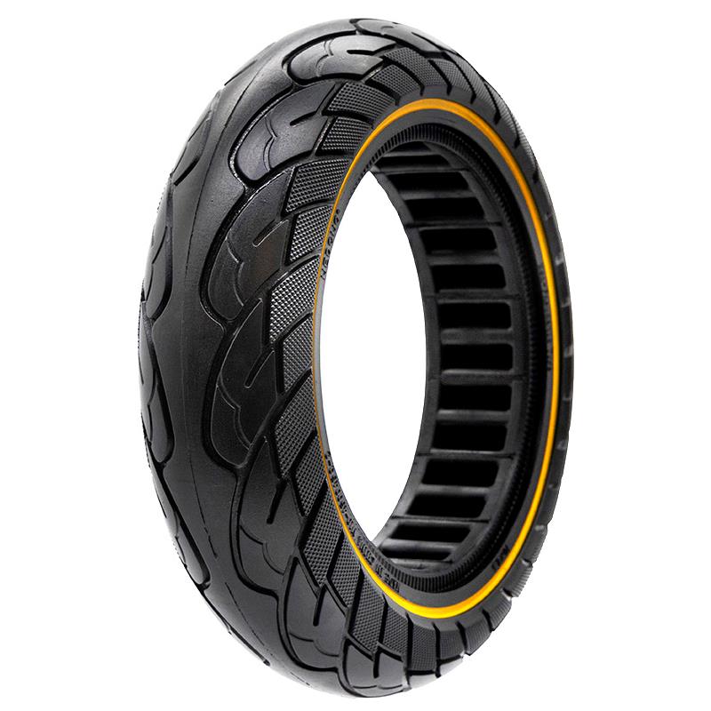 Pneu plein ultra-léger 10x2,5-6,1/B44 - ligne jaune