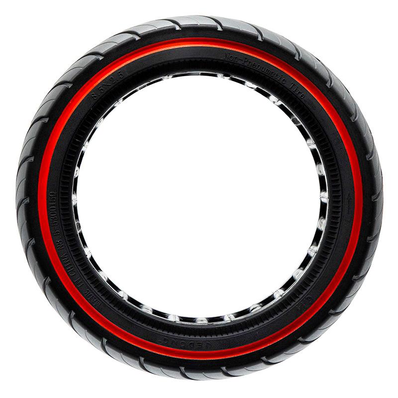 Pneu plein ultraléger 8x2,5-6,1/B58 - ligne rouge (compatible avec Dualtron Mini) [Ewheel]