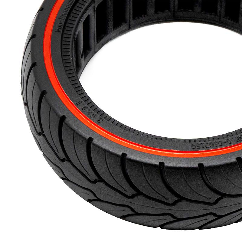 Pneu plein ultraléger 8x2,5-6,1/B58 - ligne rouge (compatible avec Dualtron Mini) [Ewheel]
