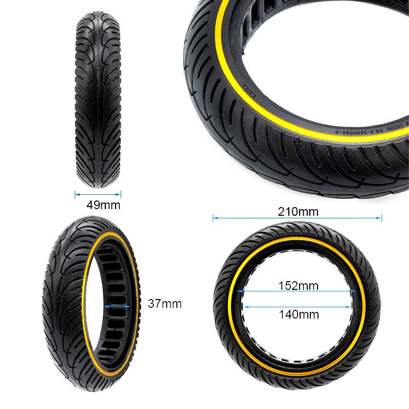 Pneu plein ultraléger 8,5x2-6,1/B34 - ligne jaune [Nedong]