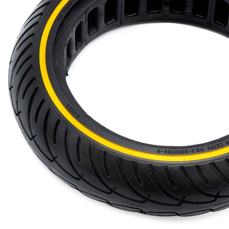 Pneu plein ultraléger 8,5x2-6,1/B34 - ligne jaune [Nedong]