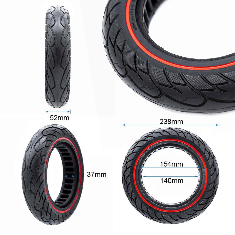 Pneu plein ultraléger 10x2,125-6,1/B34 - ligne rouge [Nedong]