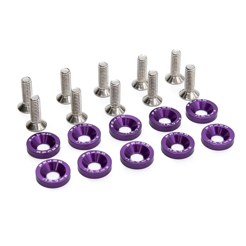 Rondelle JDM violette avec vis M6x16 - 10 pcs