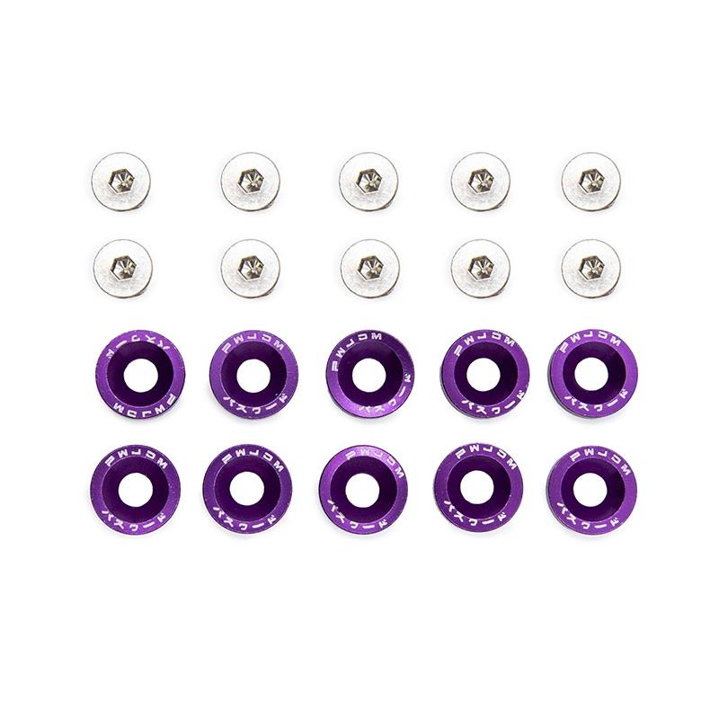 Rondelle JDM violette avec vis M6x16 - 10 pcs