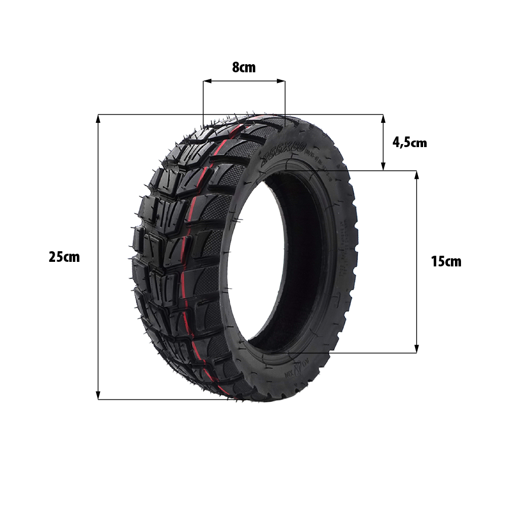 Pneu 80/65-6 offroad Zero 10X Kaabo Dualtron Victor