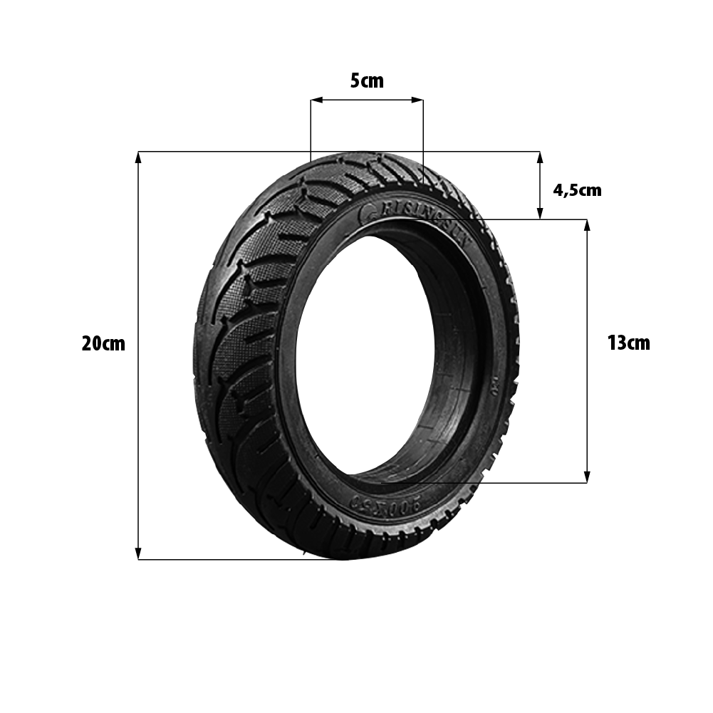 Pneu plein 200x50 Mini 4 Prp (Ar) Etwow (Av)