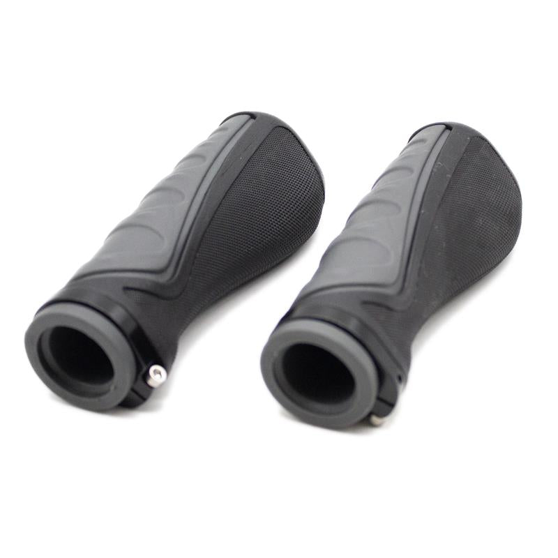 Poignées ergonomiques en silicone avec verrouillage gris - 2 Pièces