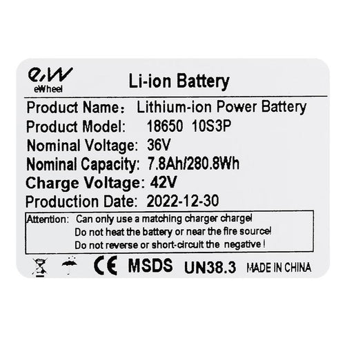 Batterie 36v 7,8Ah pour Kugoo S1 [Ewheel]