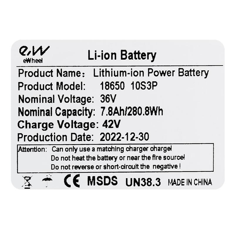 Batterie 36v 7,8Ah pour Kugoo S1 [Ewheel]