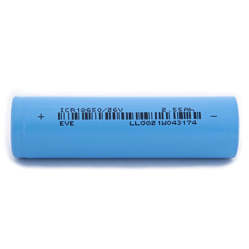 Cellule 18650 2,55A/h 3C [EVE] - 100 unités