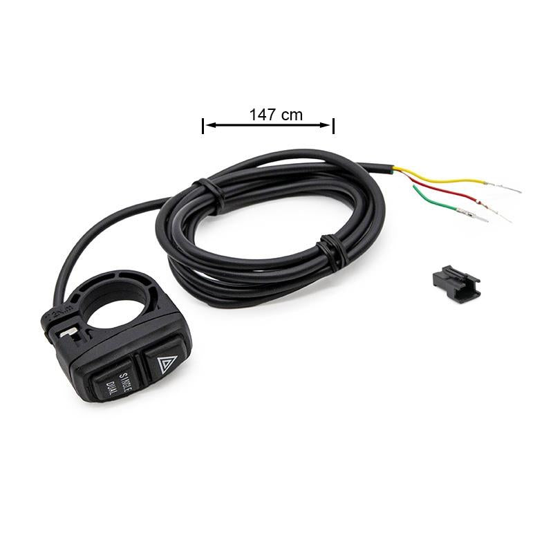 Commutateur avec fonction Simple-Dual/Warning 2F - 1,5m