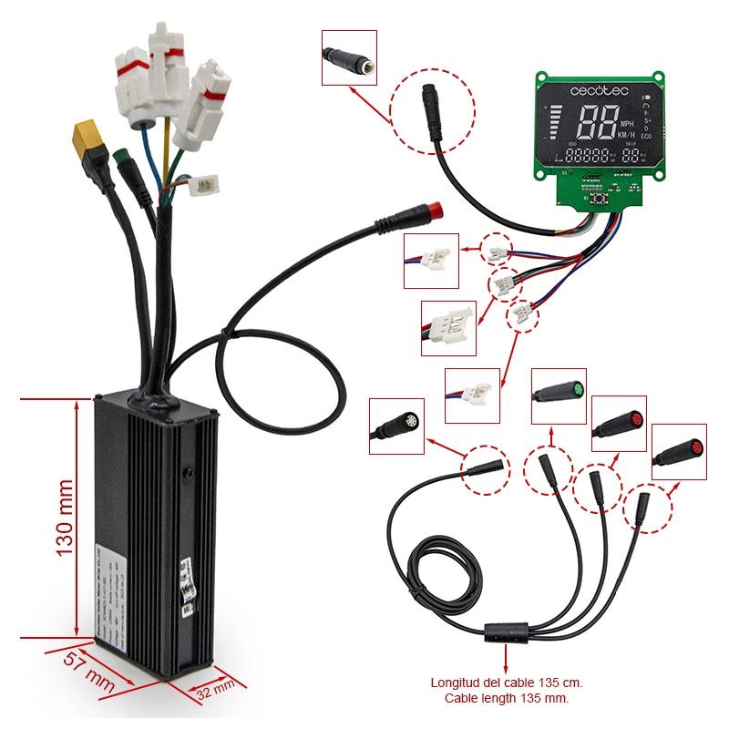Kit électronique KC4 48V 25A 1200W pour Cecotec Bongo Z (Connecteur XT90) [Cecotec]