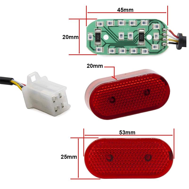 Feu arrière de garde-boue 5-70V pour Smartgyro Speedway/Rockway/Crossover