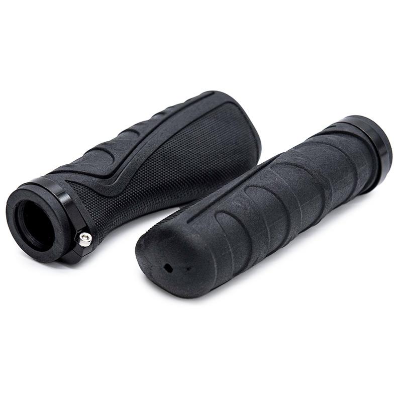 Poignées ergonomiques en silicone avec verrouillage noir - 2 pcs.