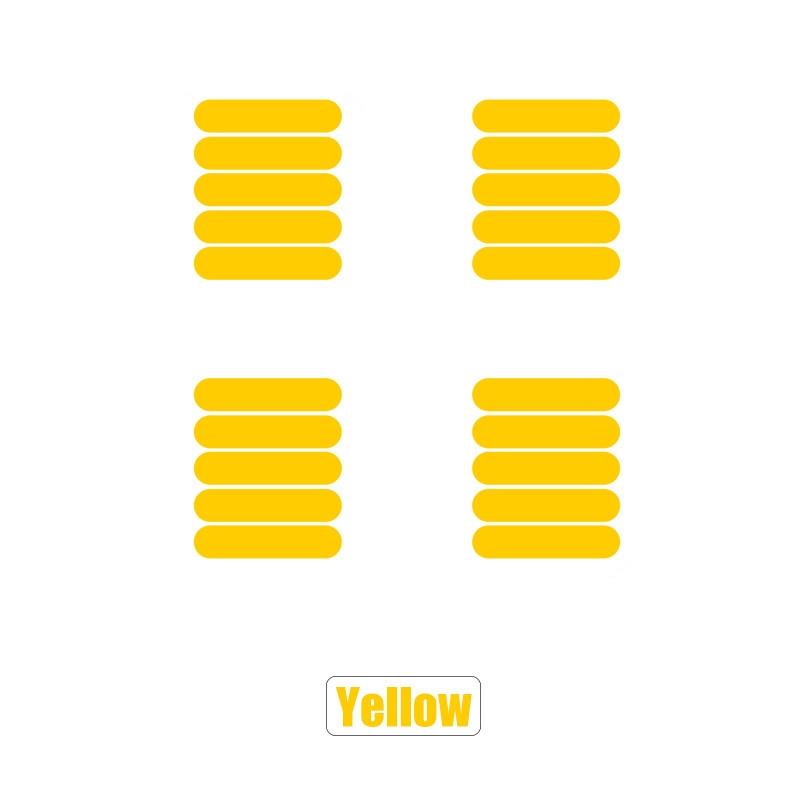 Autocollants réfléchissants 90x20mm jaune - 20pcs