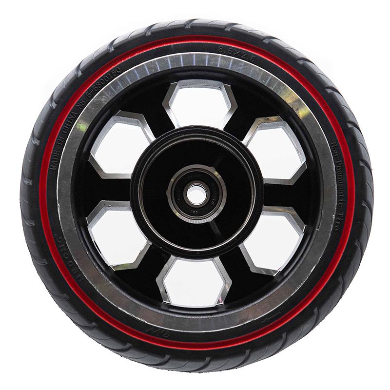 Pneu plein ultraléger 8x2,5-6,1/B58 - ligne rouge (compatible avec Dualtron Mini) [Ewheel]