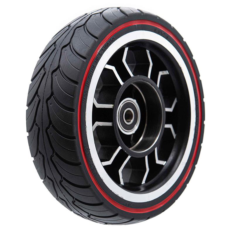 Pneu plein ultraléger 8x2,5-6,1/B58 - ligne rouge (compatible avec Dualtron Mini) [Ewheel]