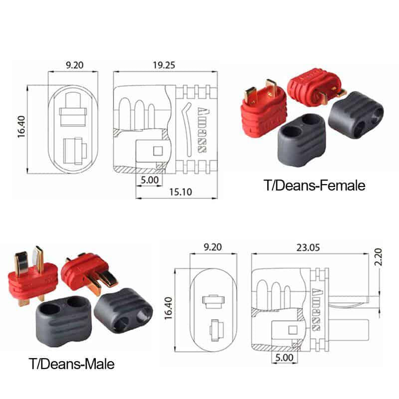 Connecteur T-DEAN Amass avec protecteur - 10M