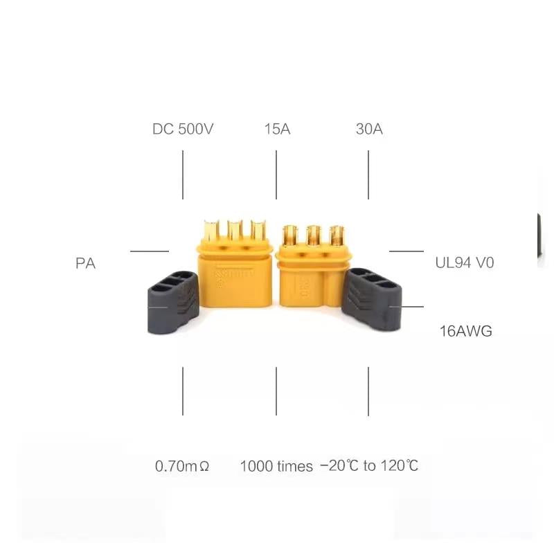 Connecteur MR30 Amass avec protecteur - 5M/5F
