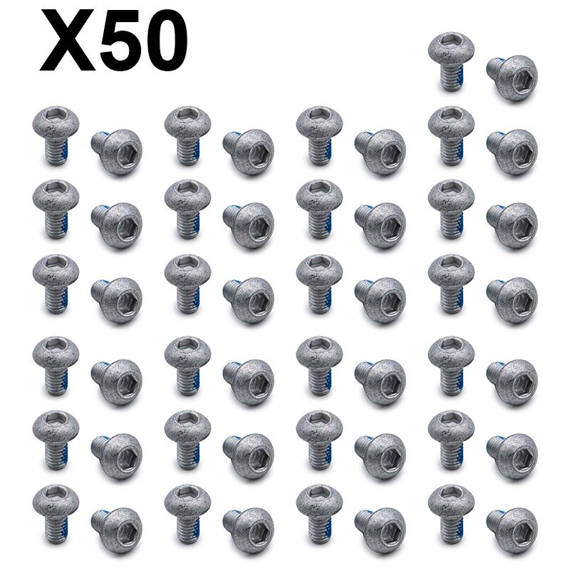 Vis M5x10 argent pour disque de frein - 50pcs