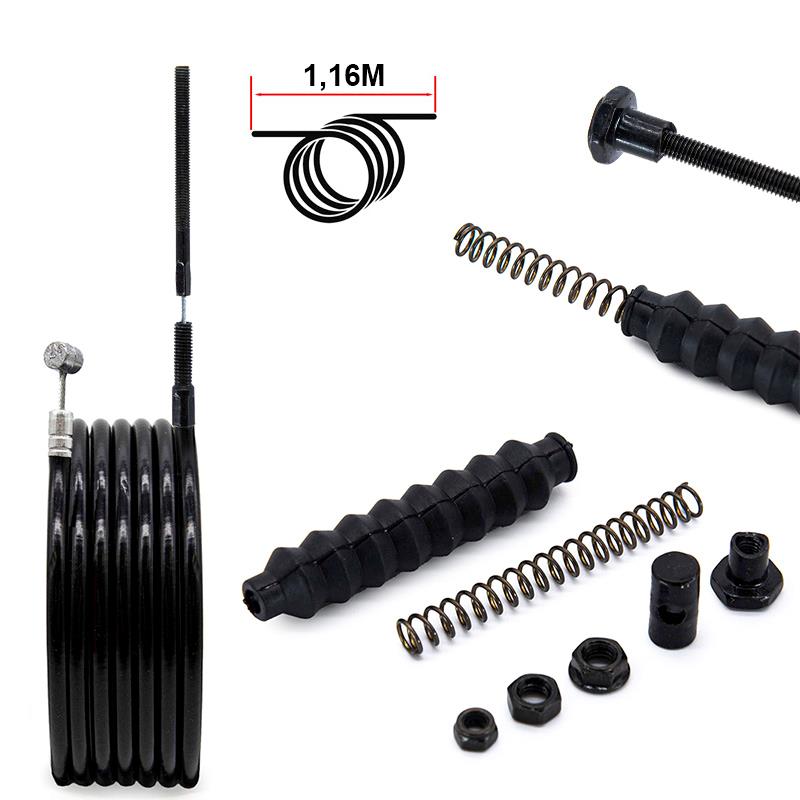 Câble de frein à tambour et gaine noir 1,16m