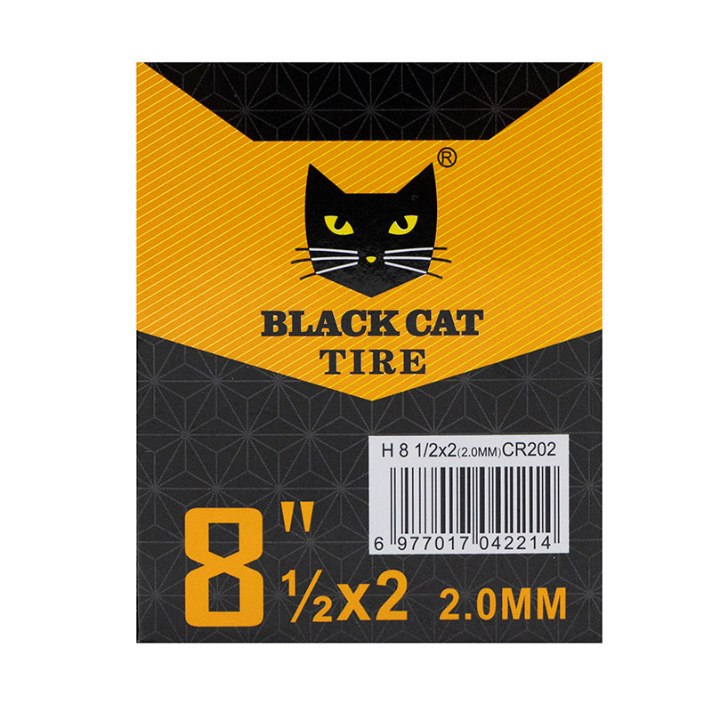 Chambre à air premium 2.0mm épaisseur 8,5x2(156) valve 90x90° [Black cat]