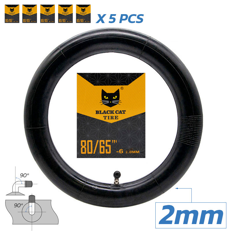 Chambre à air premium 80/65-6 2.0mm Valve 90x90º - 5uds [Black cat]