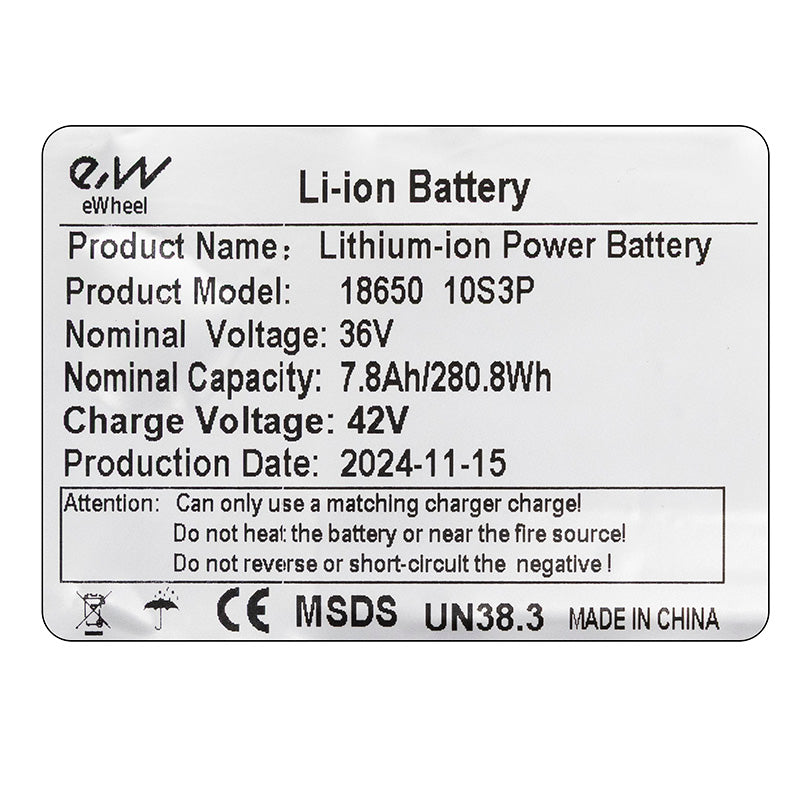 Batterie 36V 7,8A / H pour Xiaomi M365 / 1S / Essential / MI3 [EWHEEL]