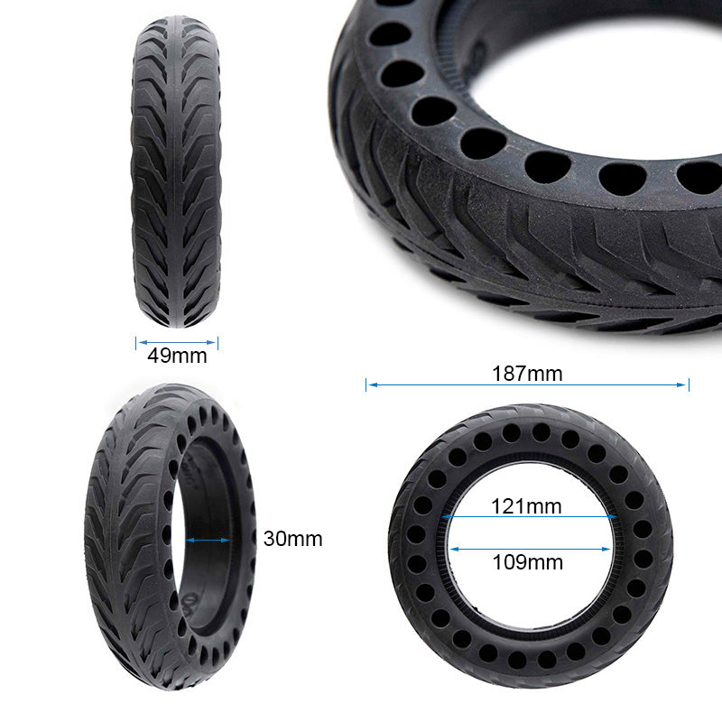 Pneu plein perforé 8x2-5/B30 (Non compatible avec xiaomi)