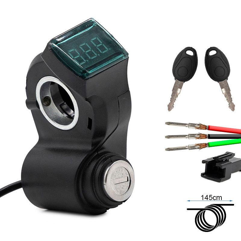 Clé de contact avec voltmètre - Connecteur SM