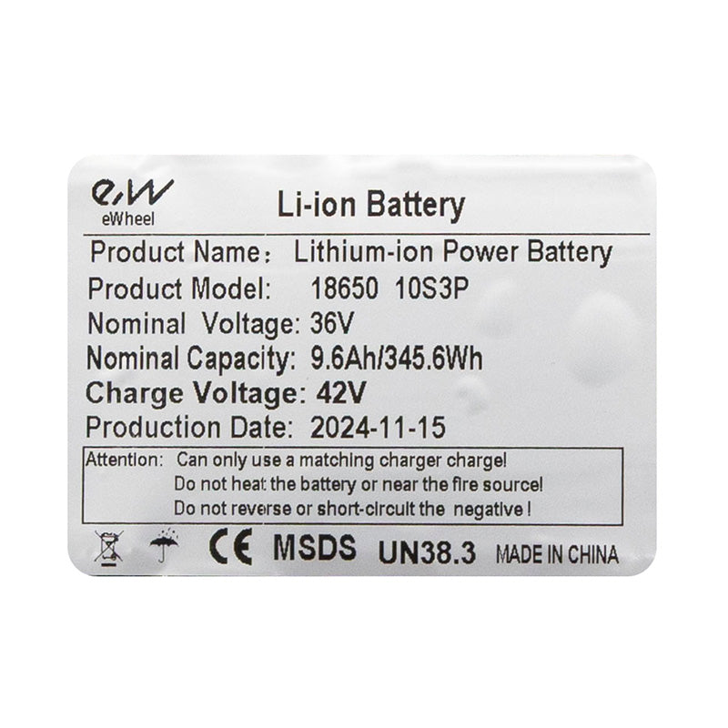 Batterie 36V 9.6 à / H pour Xiaomi M365 / 1S / Essential / MI3 [Ewheel]